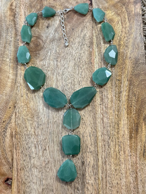 Jay King DTR Sterling Silver Green Chrysoprase Statement Drop Necklace 19 