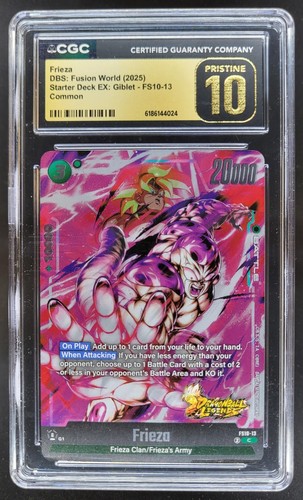 2025 DRAGON BALL SUPER FUSION WORLD FRIEZA FS10-13 CGC 10 PRISTINE Z PT