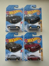 (4) Hot Wheels J-imports/Turbo '98 Subaru Impreza 22B-STi Version Red Blue Gray