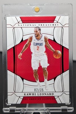 Kawhi Leonard 2021-22 Panini National Treasures NBA 75th #d 2/75 Jersey #d 1/1