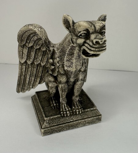 Gargoyle Statue Winged 3” Figure Figurine Resin Gothic Vintage