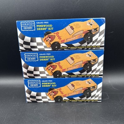 3 Cub Scout Pinewood Derby Car Kit 2009 Official BSA Grand Prix Car NEW Unopened