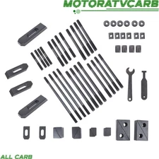 ALL-CARB 60Pcs Premium 7/16Inch T-Slot Clamping Kit 3/8Inch-16 UNC Thread