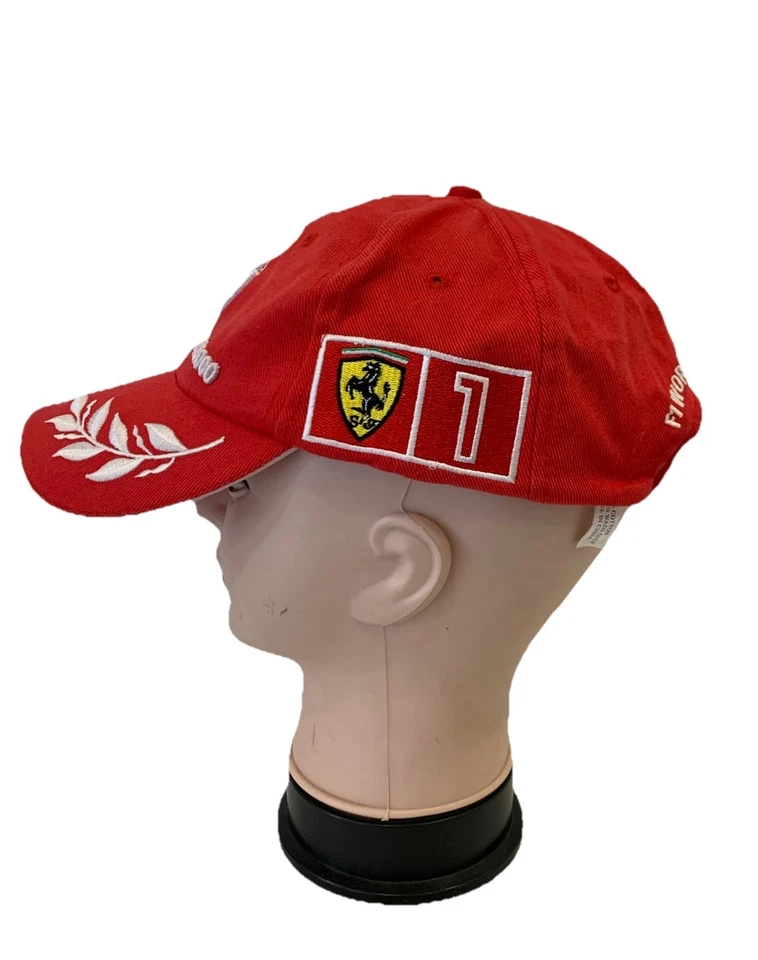 Gorra Michael Schumacher Ferrari Campeón del Mundo de F1 2000 Gorra #1 Roja PPM Licencia #K1 Foto 2 de 4