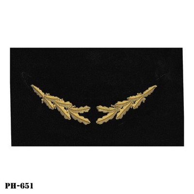 Officer Hat Brim Oak Leaves Bullion on Felt ~ US Army ~ Scrambled Eggs ~ Uncut