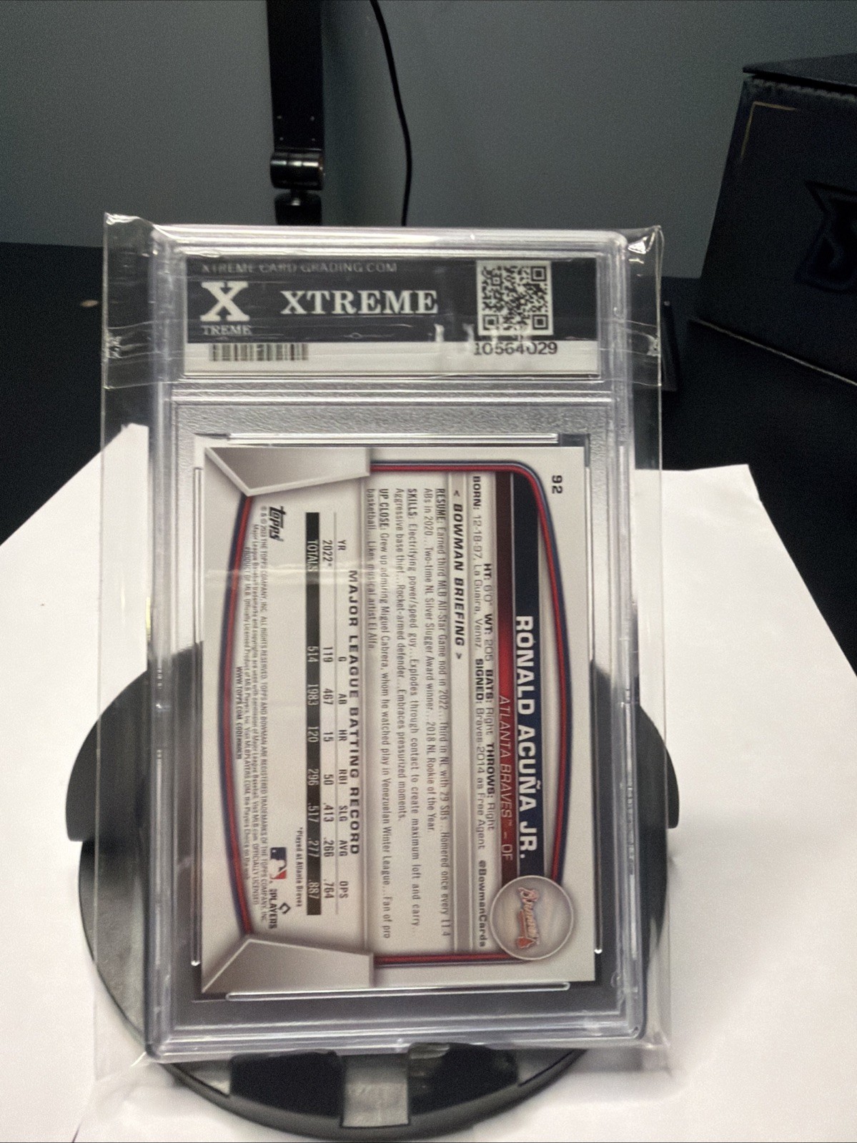 2023 Bowman Ronald Acuna Jr. GMG Graded 10 Gem Mint  🔥Xtreme view 3