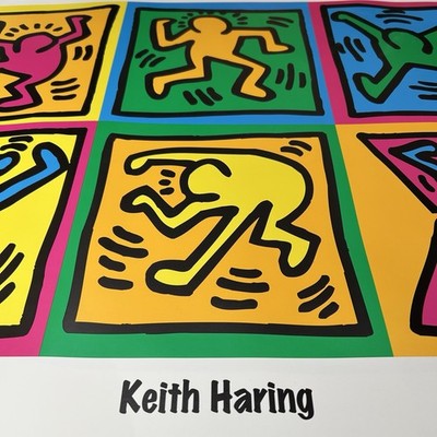 Keith Haring Dancers Yellow 1986 Playboy Litho 1995 Verkerke