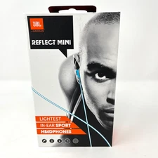 NEW JBL by Harman Reflect Mini Lightweight In-Ear Sport Headphones - Blue