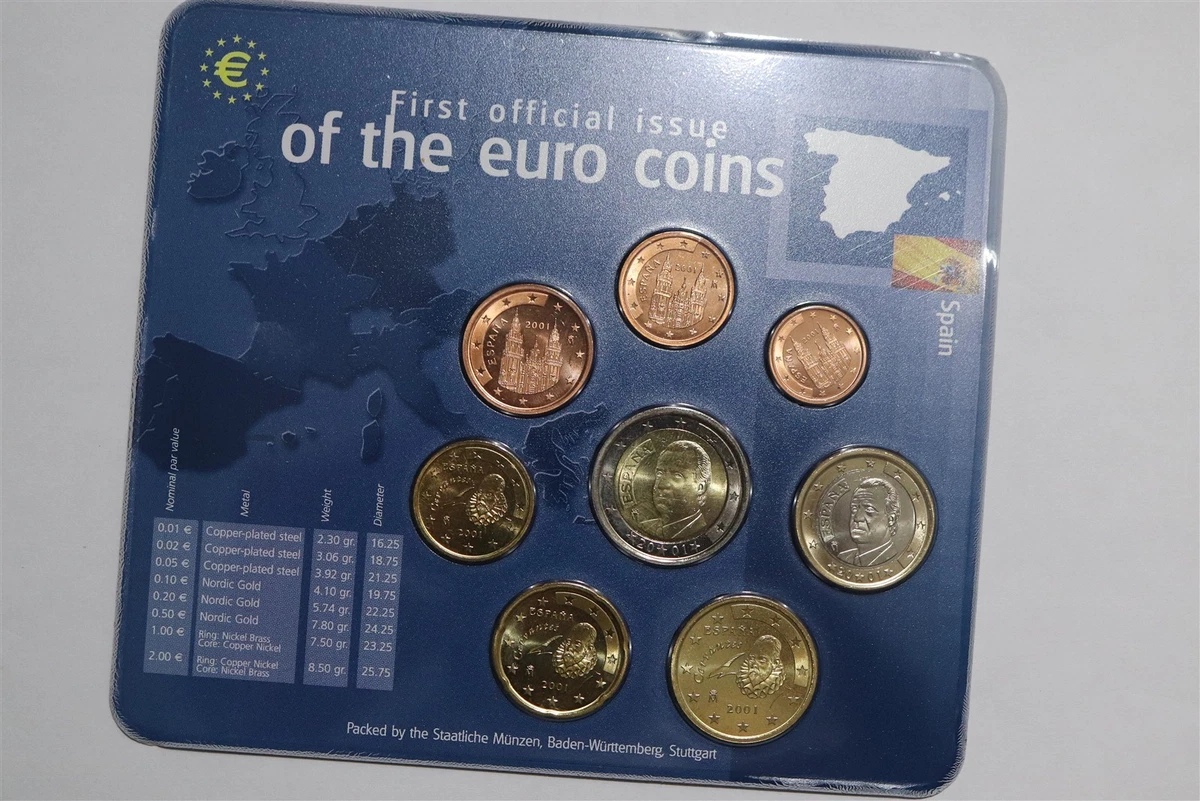 EURO 2001 西班牙硬币| eBay