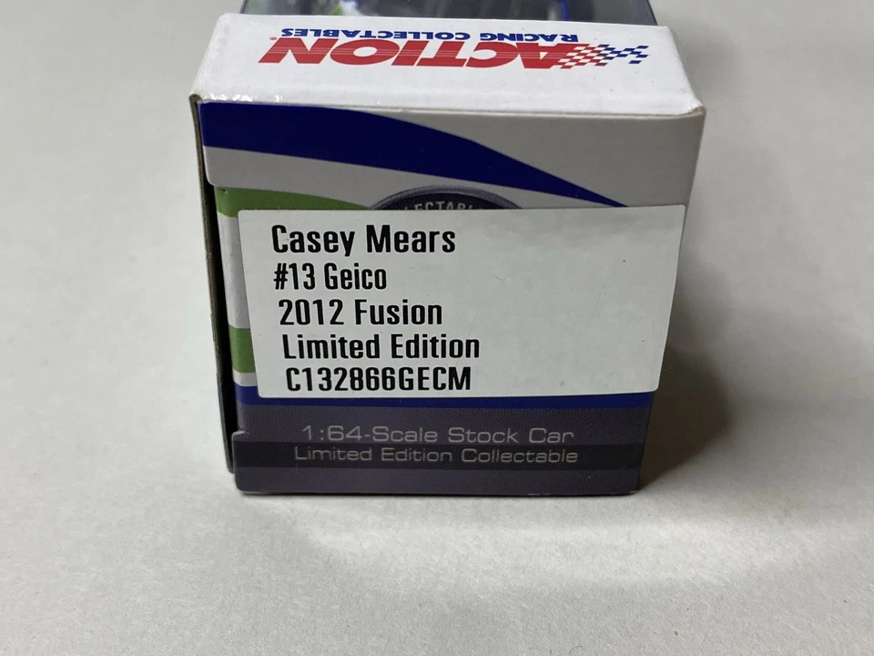 1/64 Acción Caja NASCAR Diecast 2012 Casey Mears #13 Geico Caja Promocional ¡MEGA RARO! Foto 2 de 4