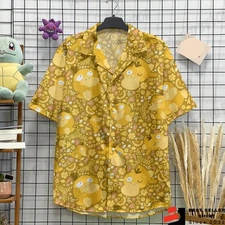 Psyduck Pokemon Hawaiian Shirt Anime Hawaiian Shirt Pokemon Gifts