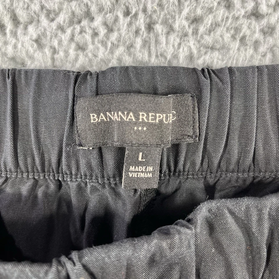 Pantalones cargo suaves Banana Republic para mujer grandes negros Lyocell utilitarios 34x28 Foto 2 de 4