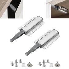2X Magnetic Push to Open Buffer Latch Door Cabinet Drawer Hinges Cupboard Catch
