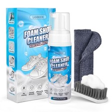 Shoe Cleaning Kit - 6.76 Oz Sneaker Cleaner with Brush and Towel, White Shoe Cle