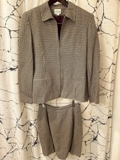 Ann Taylor Loft Brown 2-Piece Matching Business Skirt Suit Top Sz 6 Skirt Sz 4