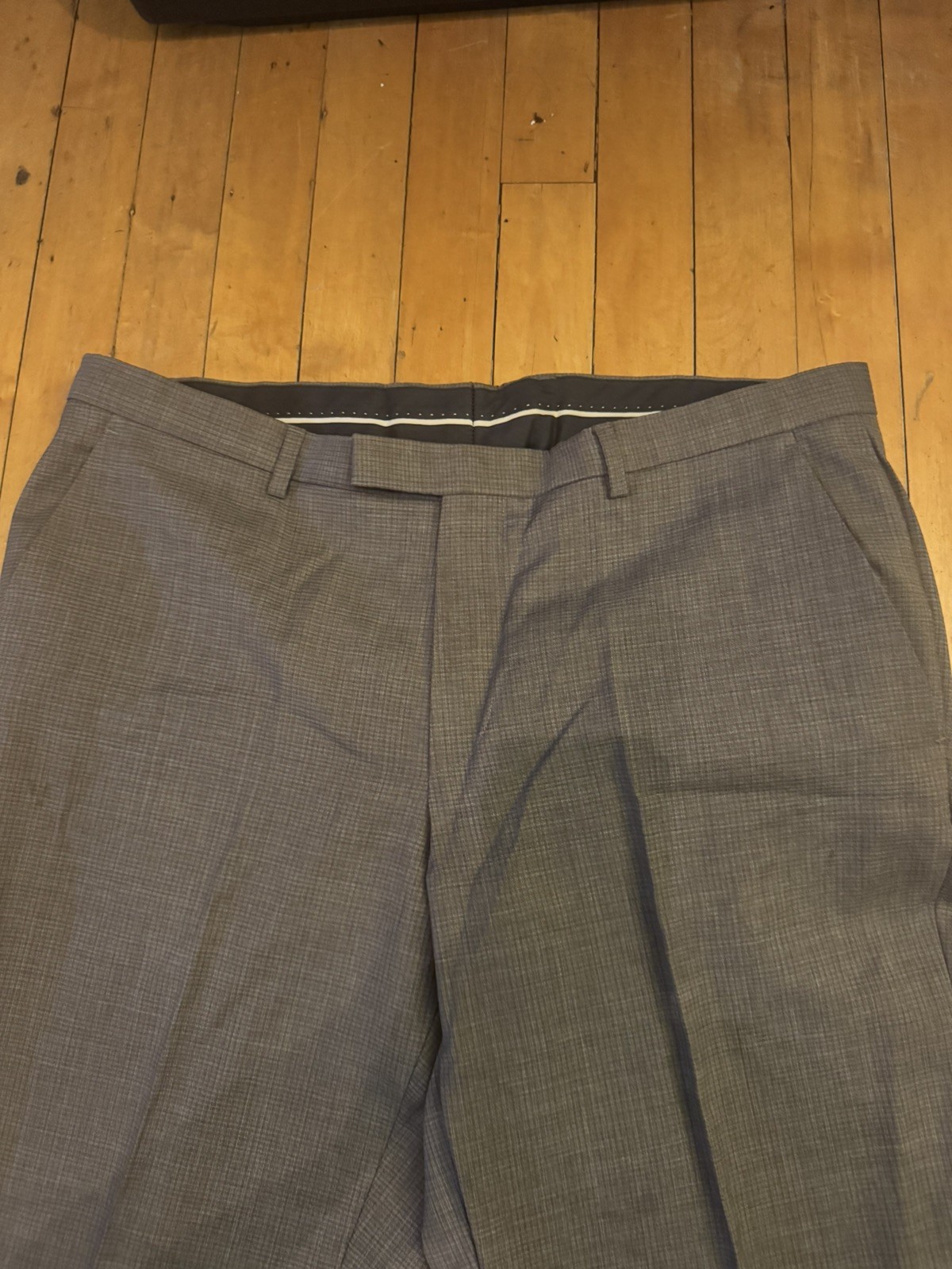 Hugo Boss Men’s Dress Pants 36x30 Gray Wool Blend Flat Front Suit Slacks Trouser thumbnail 5