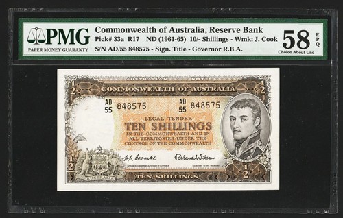 i-200528 Australia 10 scellini ND (1961-65). PMG 58 EPQ - Foto 1 di 2