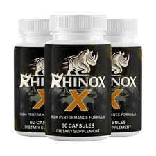 (3 Pack) Rhinox X Enhancement Pills for Men Supports Performance & Male Energy