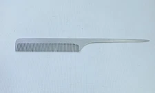 DELTAR Vintage Swedish Crown Aluminum Metal Rat Tail Comb #252 Sweden