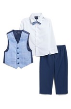 Nautica Boys 4 Piece Suit Set Size 5 Dress Shirt Vest Pants Tie Formal NWT
