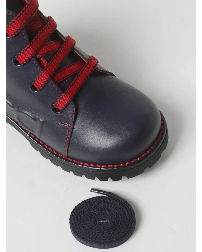 Botas con cordones de cuero Gucci zapatos azules para niños Foto 4 de 4