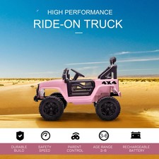 Electric Off-Road Truck 12V Kids Ride On With Remote Control MP3 Music Adjustabl