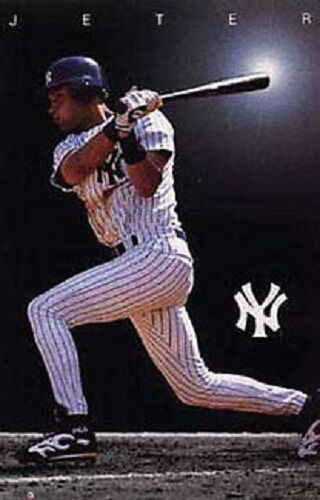 1997 Derek Jeter Action New York Yankees Original Costacos Poster OOP RARE - Bild 1 von 1