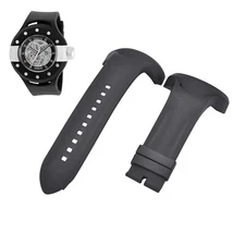 S1 Rally 20101  50mm Black Rubber Watch Strap For Invicta