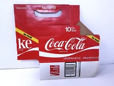 Vintage Coca Cola 10 Oz Cardboard Carrier 1980s