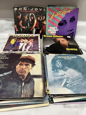 80's 45 Record Lot You Choose Price and Shipping Discount on 2+ All Genres 1980s