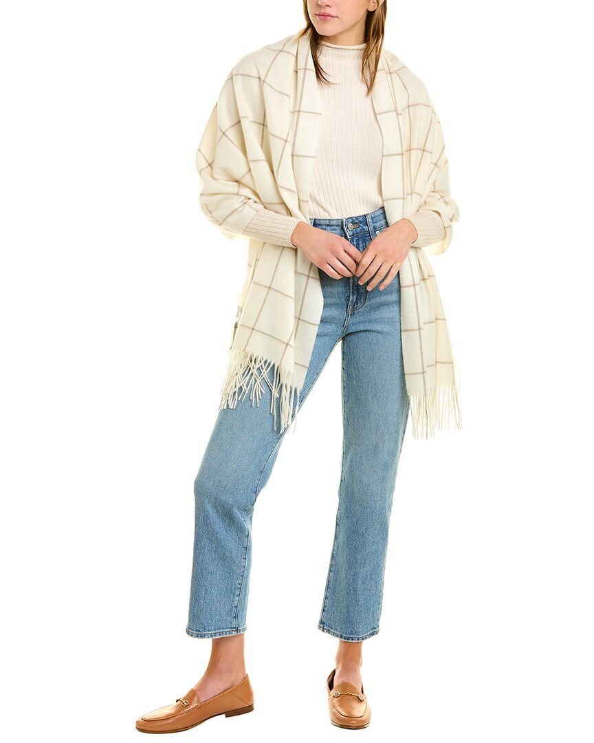 In2 By Incashmere Кашемировая накидка на оконное стекло женская белая 16490₽