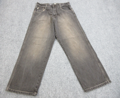 VINTAGE Southpole Pants Mens 34 Black Denim Jeans Hip Hop Baggy