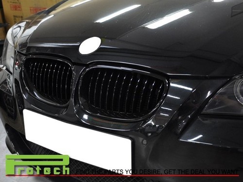 OEM Jet Black Front Grille Grill For 2004-2010 E60 525i 528i 530i 535i 550i M5 - Picture 2 of 3