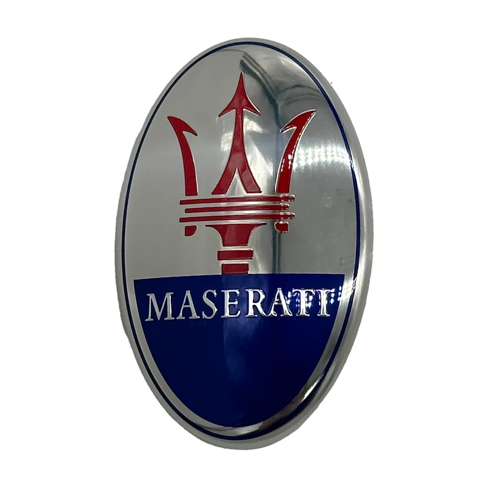 GENUINE Maserati Granturismo Quatrroporte Ghibli Front Bumper Emblem 68332000 Foto 2 de 3