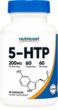 Nutricost 5-HTP 200mg, 60 Capsules (5-Hydroxytryptophan) - Gluten Free, Non-GMO