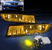 2002-2003 Acura Tl Front Bumper Driving Fog Lights Lamps Jdm Yellow W3000k Hid