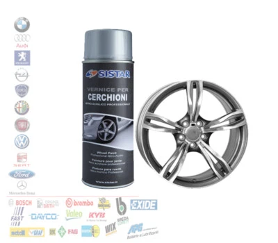VERNICE GRIGIO ALLUMINIO F690 CERCHIONI CERCHI SMALTO NITRO ACRILICO SPRAY 400ML