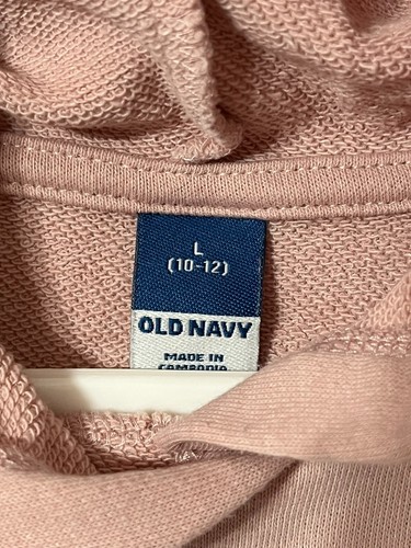 Old Navy Nude Pink Pullover Hoodie Sweatshirt Long Sleeves Kids Size Large - Picture 5 of 7