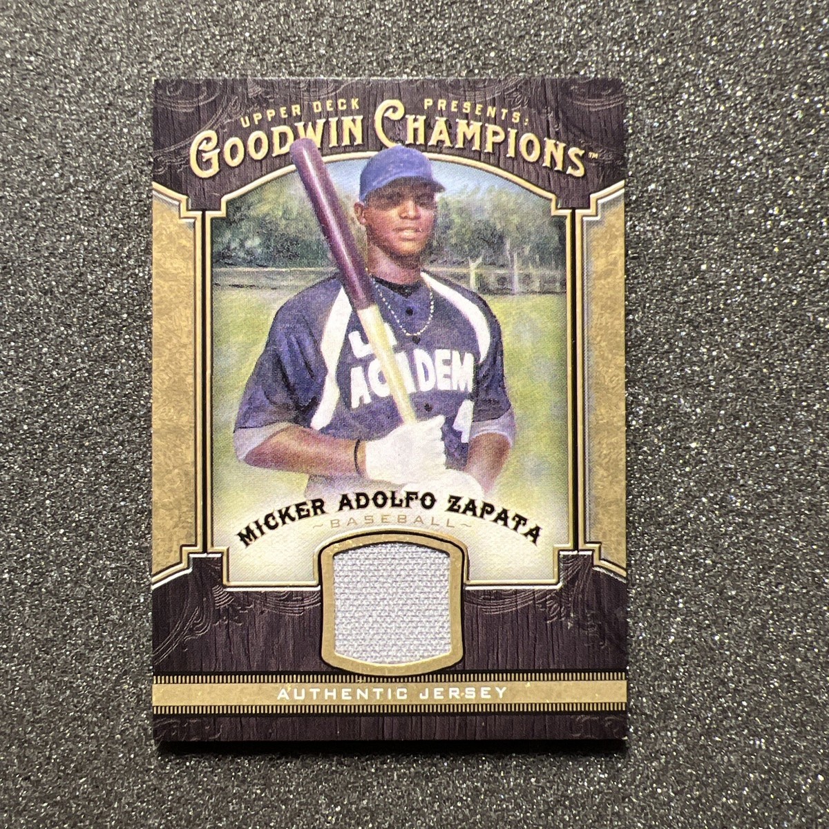 野球カード　アッパー 2014 UD Goodwin Champions MICKER ADOLFO ZAPATA #M-MZ Rookie JERSEY