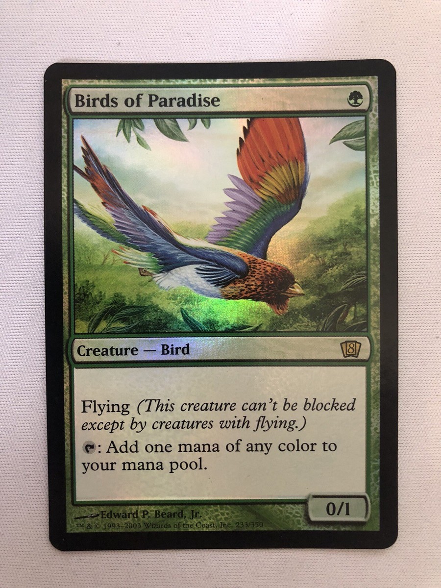 PSA9 MTG 英語　極楽鳥Birds of Paradise 8版　foil PSA9 MTG 英語 極楽鳥Birds of Paradise 8版 foil Birds of
