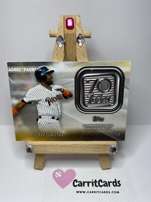 TONY GWYNN 2021 Topps Series 2 #T70P-TG 70th Anniversary Logo Patch Padres