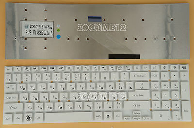NEW For Packard Bell LS44HR LS44SB LV11HC LV44HC TS13HR Keyboard Russian White