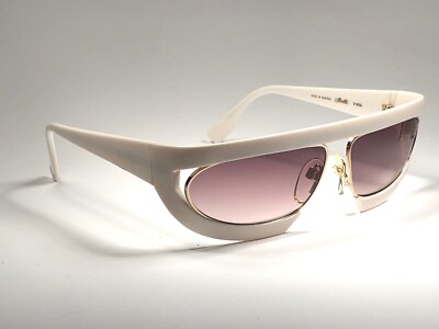 VINTAGE SILHOUETTE M8020 WHITE GOLD ACCENT MASK LENS AUSTRIA  display picture 1