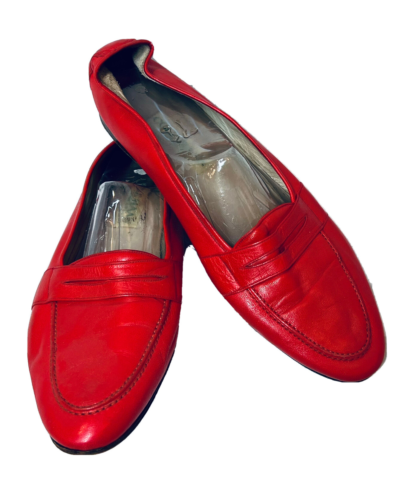 Cole Haan Red Leather Penny Loafers Hand Made in Ital… Gem