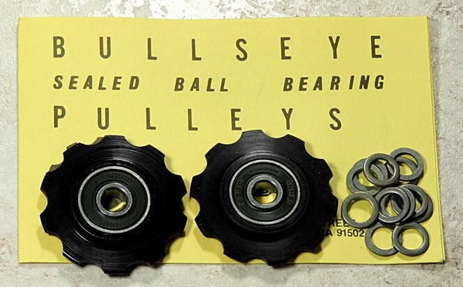 Bullseye Pulleys NOS *BLACK* For Vintage Campy Shimano Suntour Bullseye Pulleys NOS *BLACK* For Vintage Campy Shimano Suntour