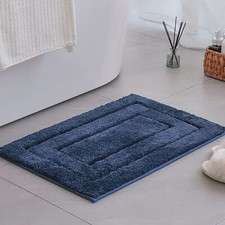Navy Bathroom Rugs Bath Mats for Bathroom Non-Slip Super Soft and Water Absor...