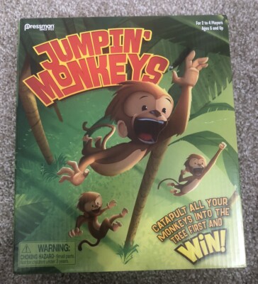 Pressman Jumpin' Monkeys Game - Catapult Your Monkeys Into the Tree to Win