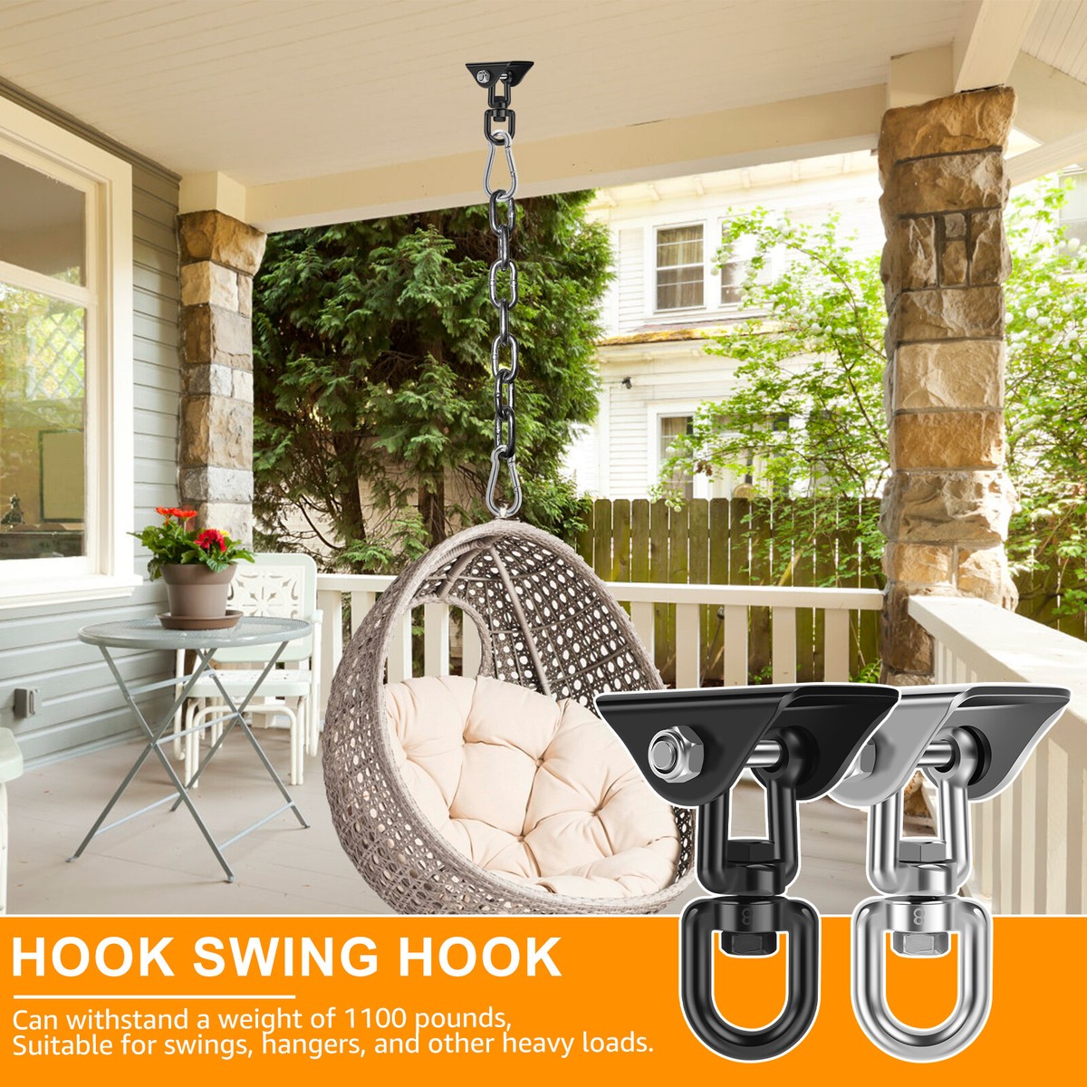 Adjustable Hanging Chair Hardware Heavy-Loading Hammock Chair