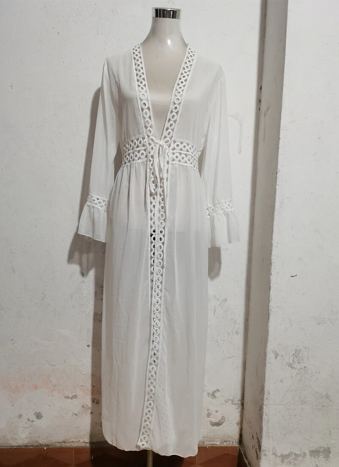 Traje de baño para mujer Cubre Encaje Boho Playa Verano Bikini Solero Vestido Foto 4 de 4