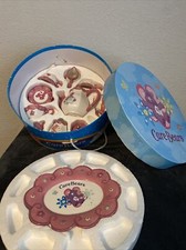 2005 Care Bears Tea Set Brass Key Keepsakes w/ Cups, Saucers  Platter